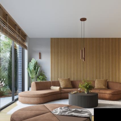 Brilagi - LED-hanglamp aan kabel CRESTO 1xGU10/10W/230V bruin