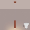 BRILAGI - LED-hanglamp aan kabel CRESTO 1xGU10/10W/230V oranje
