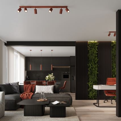 Brilagi - LED hanglamp aan kabel CRESTO 1xGU10/10W/230V rood