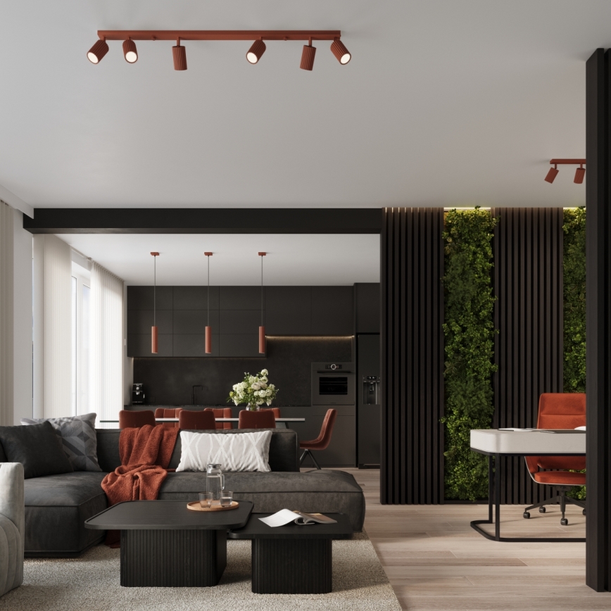 Brilagi - LED hanglamp aan kabel CRESTO 1xGU10/10W/230V rood