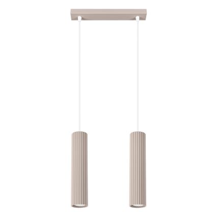 Brilagi - LED-hanglamp aan kabel CRESTO 2xGU10/10W/230V taupe