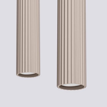 Brilagi - LED-hanglamp aan kabel CRESTO 2xGU10/10W/230V taupe