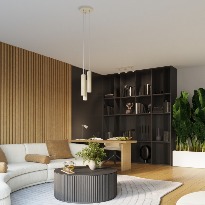 Brilagi - LED-hanglamp aan kabel CRESTO 3xGU10/10W/230V crème