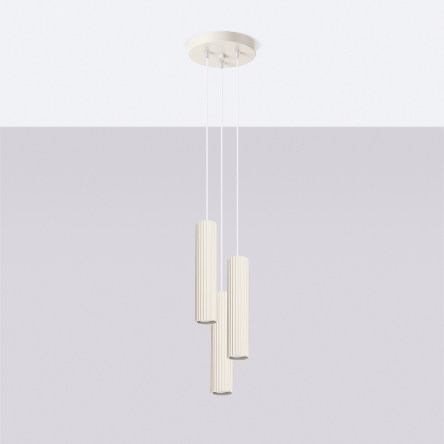 Brilagi - LED-hanglamp aan kabel CRESTO 3xGU10/10W/230V crème