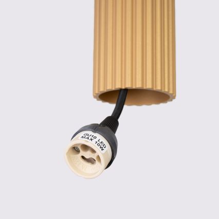 Brilagi - LED-hanglamp aan kabel CRESTO 3xGU10/10W/230V goud