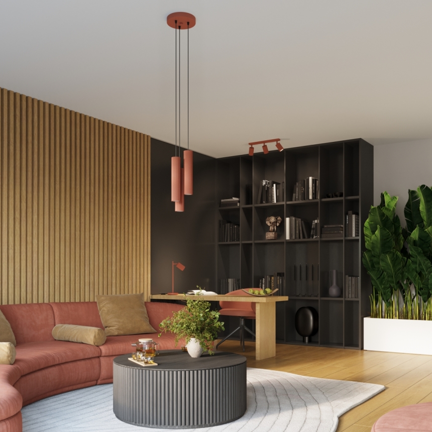 BRILAGI - LED-hanglamp aan kabel CRESTO 3xGU10/10W/230V oranje