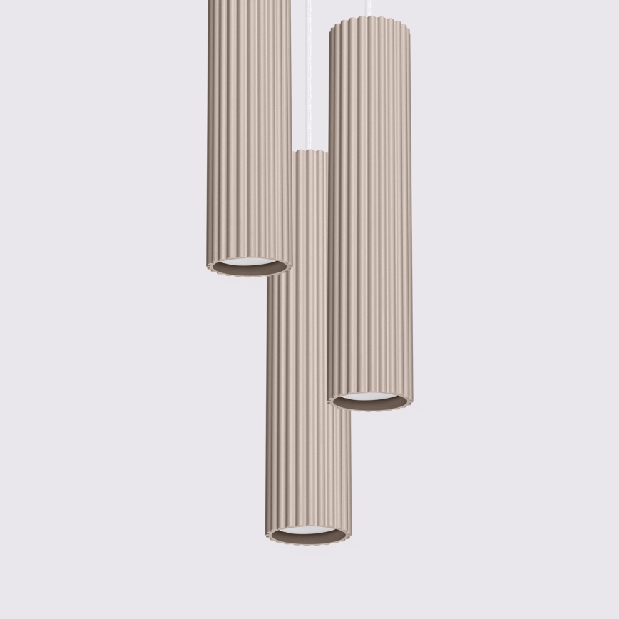 Brilagi - LED-hanglamp aan kabel CRESTO 3xGU10/10W/230V taupe