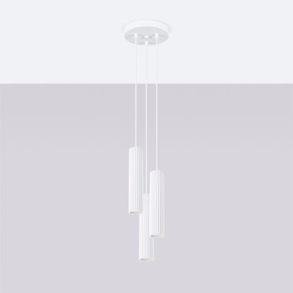 Brilagi - LED-hanglamp aan kabel CRESTO 3xGU10/10W/230V wit