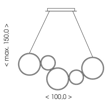 BRILAGI - LED-hanglamp aan kabel ECHO LED/60W/230V 4000K 100 cm zwart