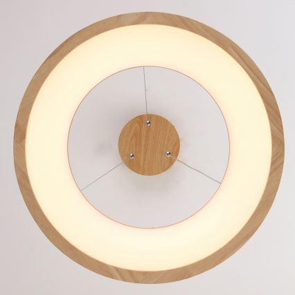 Brilagi - FALCON WOOD LED-hanglamp aan kabel LED/30W/230V 3000/4000/6000K Ø45 cm hout