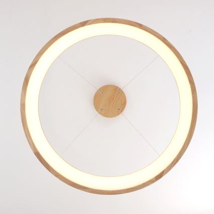 Brilagi - LED-hanglamp aan kabel FALCON WOOD LED/60W/230V 3000/4000/6000K Ø 80 cm hout