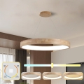BRILAGI - LED-hanglamp aan kabel FALCON WOOD LED/60W/230V 3000/4000/6000K Ø 80 cm hout