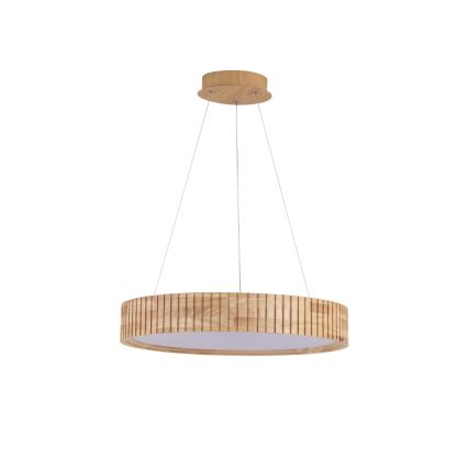 Brilagi - LED-hanglamp aan kabel FALCON WOOD MODERN LED/30W/230V 3000/4000/6000K Ø 45 cm hout