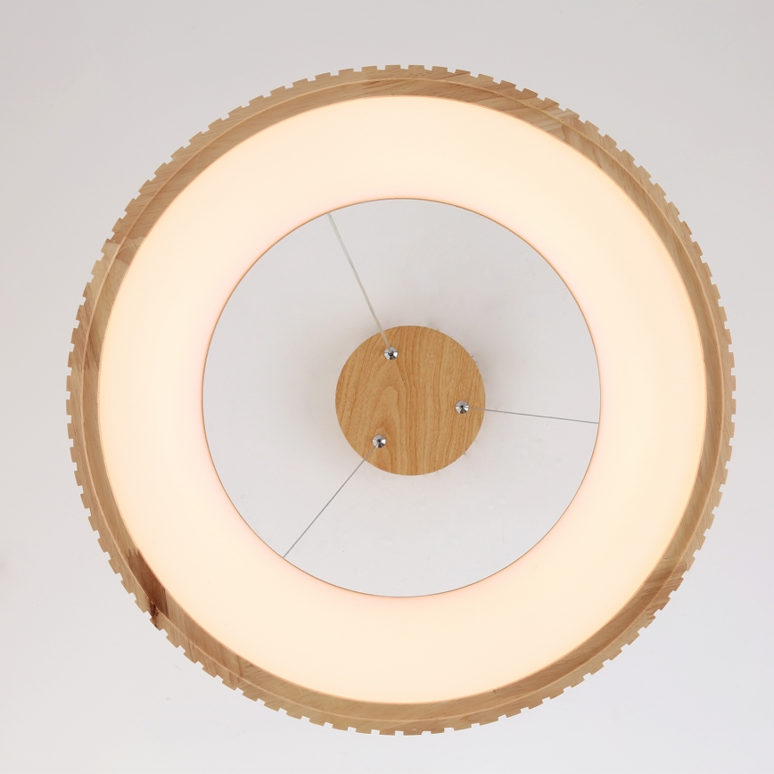 Brilagi - LED-hanglamp aan kabel FALCON WOOD MODERN LED/30W/230V 3000/4000/6000K Ø 45 cm hout