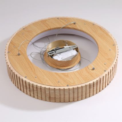 Brilagi - LED-hanglamp aan kabel FALCON WOOD MODERN LED/30W/230V 3000/4000/6000K Ø 45 cm hout