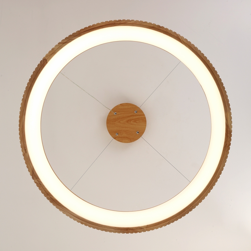 Brilagi - FALCON WOOD MODERN LED-hanglamp aan kabel, 60W/230V, 3000/4000/6000K, Ø 80 cm, hout