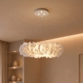Brilagi - LED-hanglamp aan kabel FEATHER 3xE27/40W/230V + 3xLED/3W Ø 50 cm wit