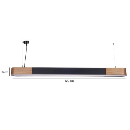 BRILAGI - LED hanglamp aan kabel GARDALINE LED/100W/230V 120 cm eiken/zwart