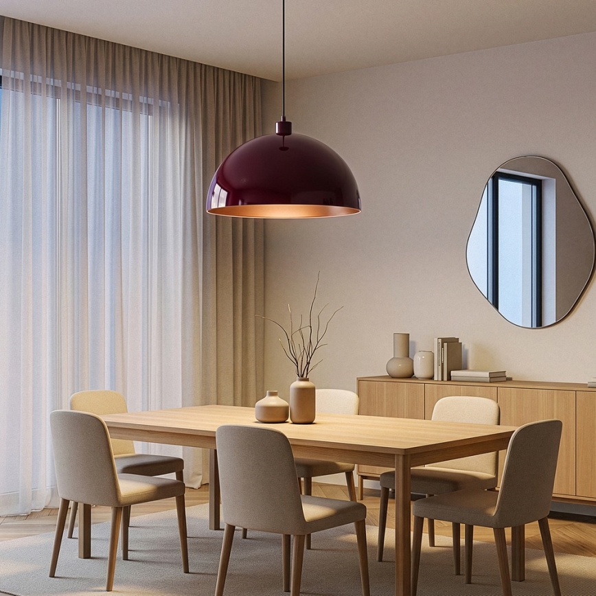 Brilagi - LED-hanglamp aan kabel METALO 1xE27/40W/230V Ø 40 cm bordeaux/koper