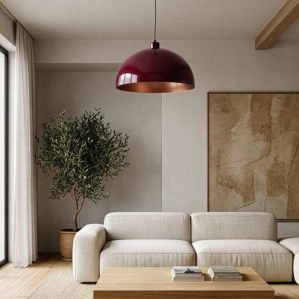 Brilagi - LED-hanglamp aan kabel METALO 1xE27/40W/230V Ø 40 cm bordeaux/koper