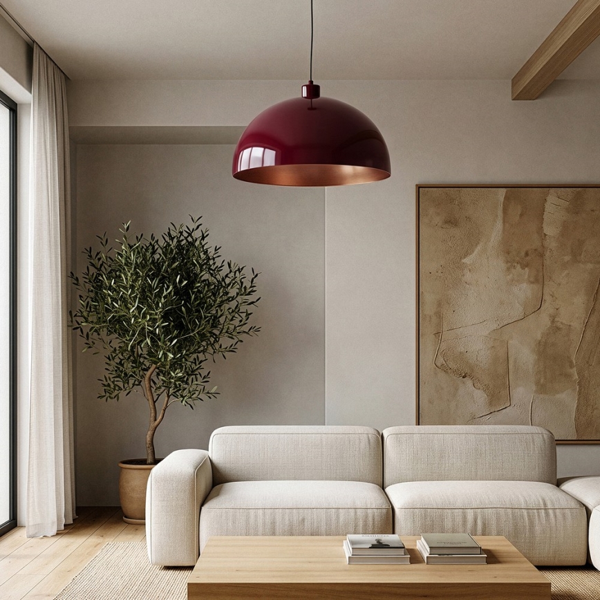 Brilagi - LED-hanglamp aan kabel METALO 1xE27/40W/230V Ø 40 cm bordeaux/koper