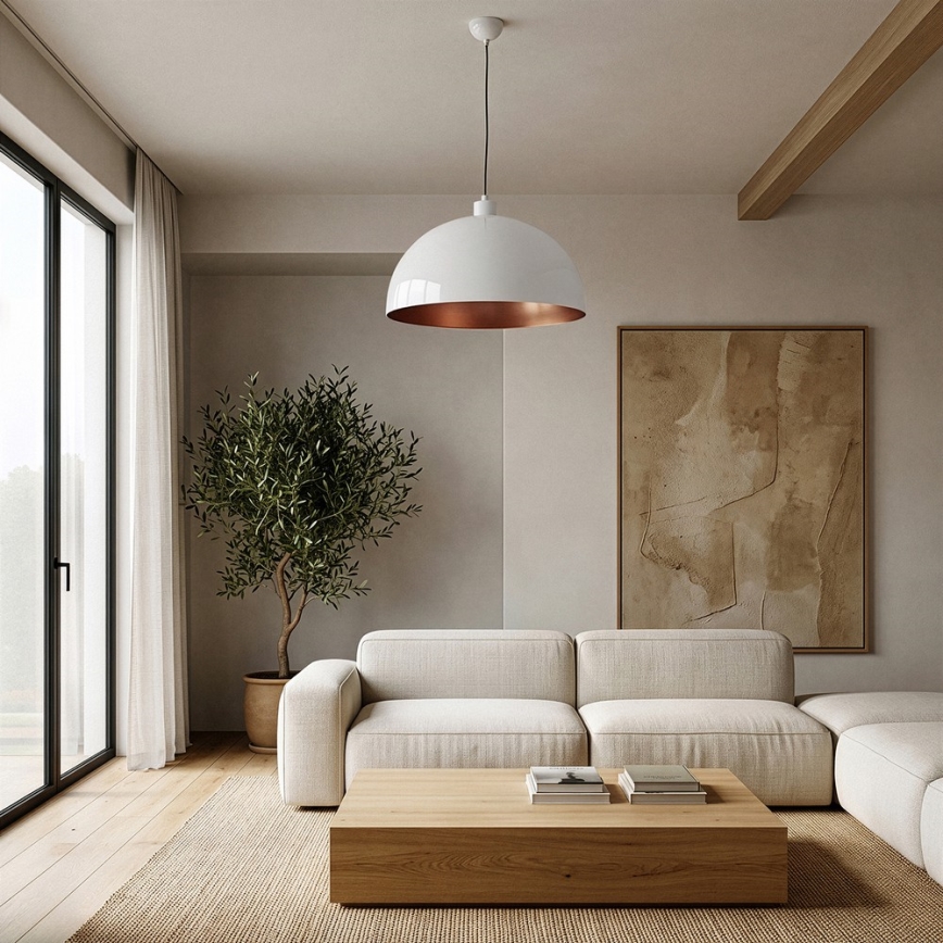 Brilagi - LED-hanglamp aan kabel METALO 1xE27/40W/230V Ø 40 cm wit/koper