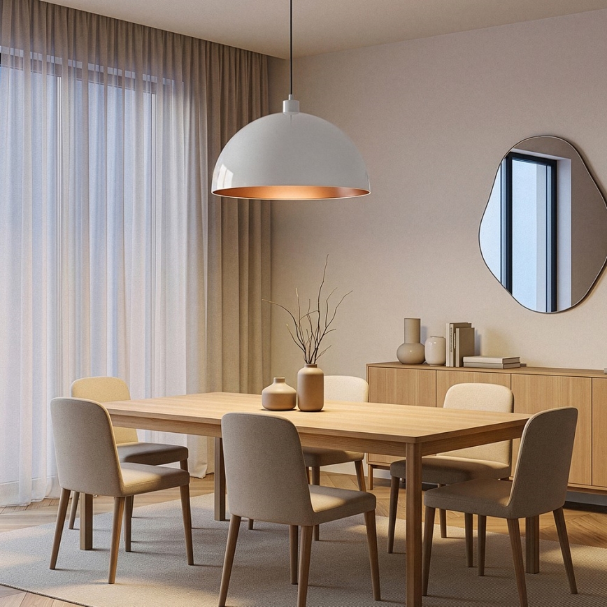 Brilagi - LED-hanglamp aan kabel METALO 1xE27/40W/230V Ø 40 cm wit/koper