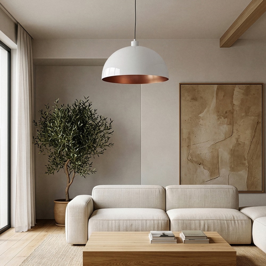 Brilagi - LED-hanglamp aan kabel METALO 1xE27/40W/230V Ø 40 cm wit/koper