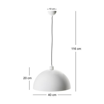Brilagi - LED-hanglamp aan kabel METALO 1xE27/40W/230V Ø 40 cm wit/koper