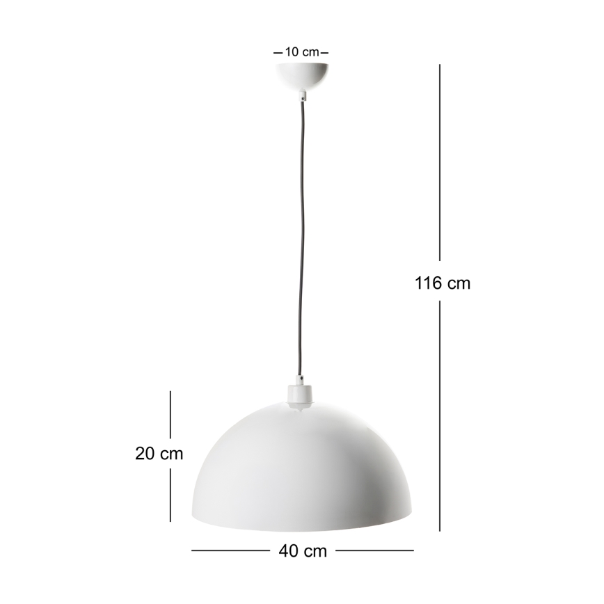 Brilagi - LED-hanglamp aan kabel METALO 1xE27/40W/230V Ø 40 cm wit/koper