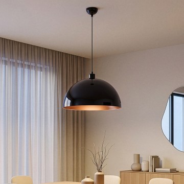 Brilagi - LED-hanglamp aan kabel METALO 1xE27/40W/230V Ø 40 cm zwart/koper