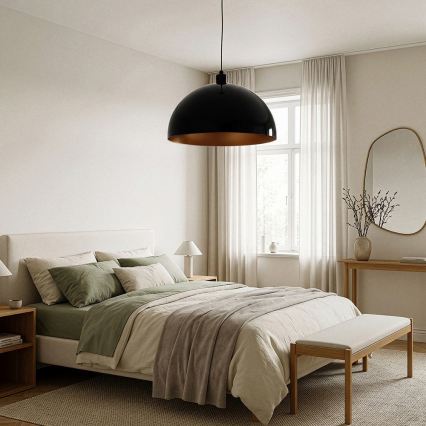 Brilagi - LED-hanglamp aan kabel METALO 1xE27/40W/230V Ø 40 cm zwart/koper