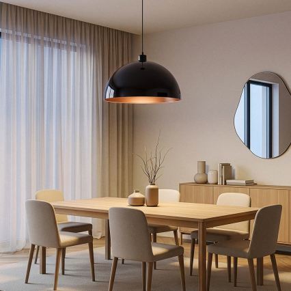 Brilagi - LED-hanglamp aan kabel METALO 1xE27/40W/230V Ø 40 cm zwart/koper
