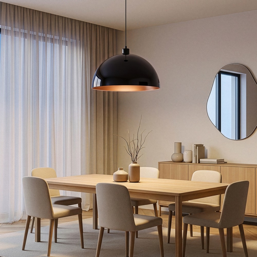 Brilagi - LED-hanglamp aan kabel METALO 1xE27/40W/230V Ø 40 cm zwart/koper