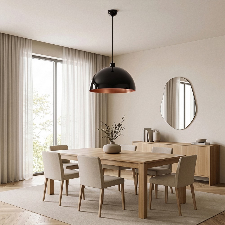 Brilagi - LED-hanglamp aan kabel METALO 1xE27/40W/230V Ø 40 cm zwart/koper