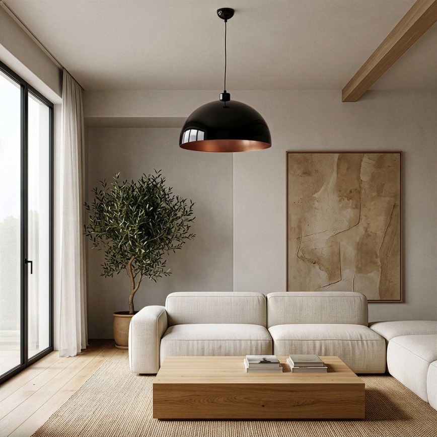 Brilagi - LED-hanglamp aan kabel METALO 1xE27/40W/230V Ø 40 cm zwart/koper