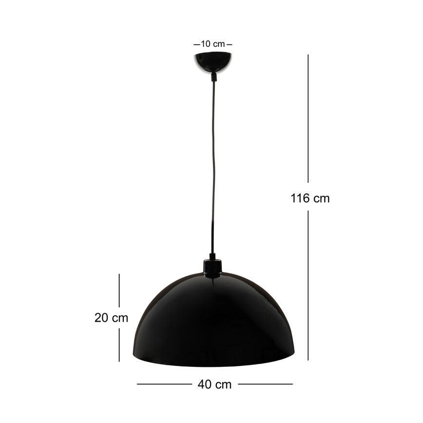 Brilagi - LED-hanglamp aan kabel METALO 1xE27/40W/230V Ø 40 cm zwart/koper