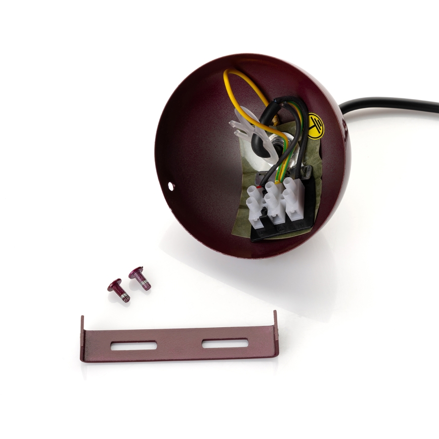BRILAGI - LED-hanglamp aan kabel METALO 1xE27/40W/230V Ø 60 cm bordeaux/koper