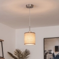 Brilagi - LED hanglamp aan kabel NUBILA 1xE27/60W/230V Ø 14 cm bruin