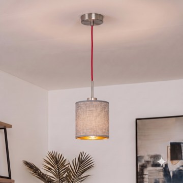 Brilagi - LED-hanglamp aan kabel NUBILA 1xE27/60W/230V Ø 14 cm rood/grijs