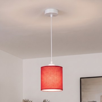 BRILAGI - LED-hanglamp aan kabel NUBILA 1xE27/60W/230V Ø 14 cm wit/rood