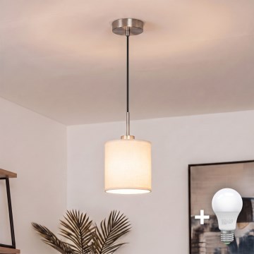 Brilagi - LED-hanglamp aan kabel NUBILA 1xE27/60W/230V Ø 14 cm zwart/crème