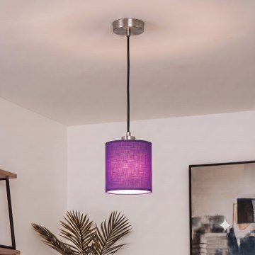 Brilagi - LED-hanglamp aan kabel NUBILA 1xE27/60W/230V Ø 14 cm zwart/paars