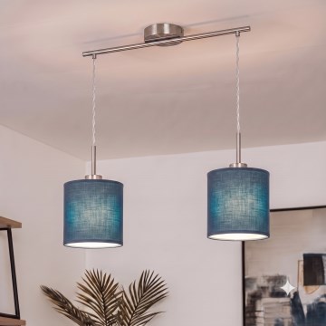 Brilagi - LED-hanglamp aan kabel NUBILA 2xE27/60W/230V donkerblauw