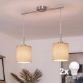 Brilagi - LED-hanglamp aan kabel NUBILA 2xE27/60W/230V lichtbruin