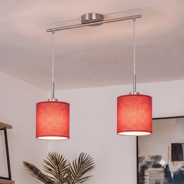 Brilagi - LED hanglamp aan kabel NUBILA 2xE27/60W/230V rood