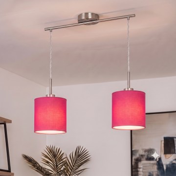 Brilagi - LED-hanglamp aan kabel NUBILA 2xE27/60W/230V roze