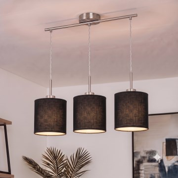 Brilagi - LED-hanglamp aan kabel NUBILA 3xE27/60W/230V zwart