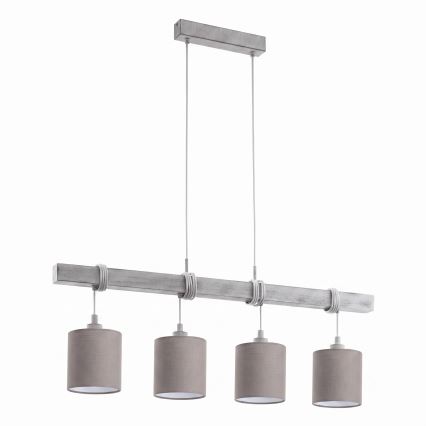 Brilagi - LED-hanglamp aan kabel NUBILA 4xE27/60W/230V grijs/antraciet