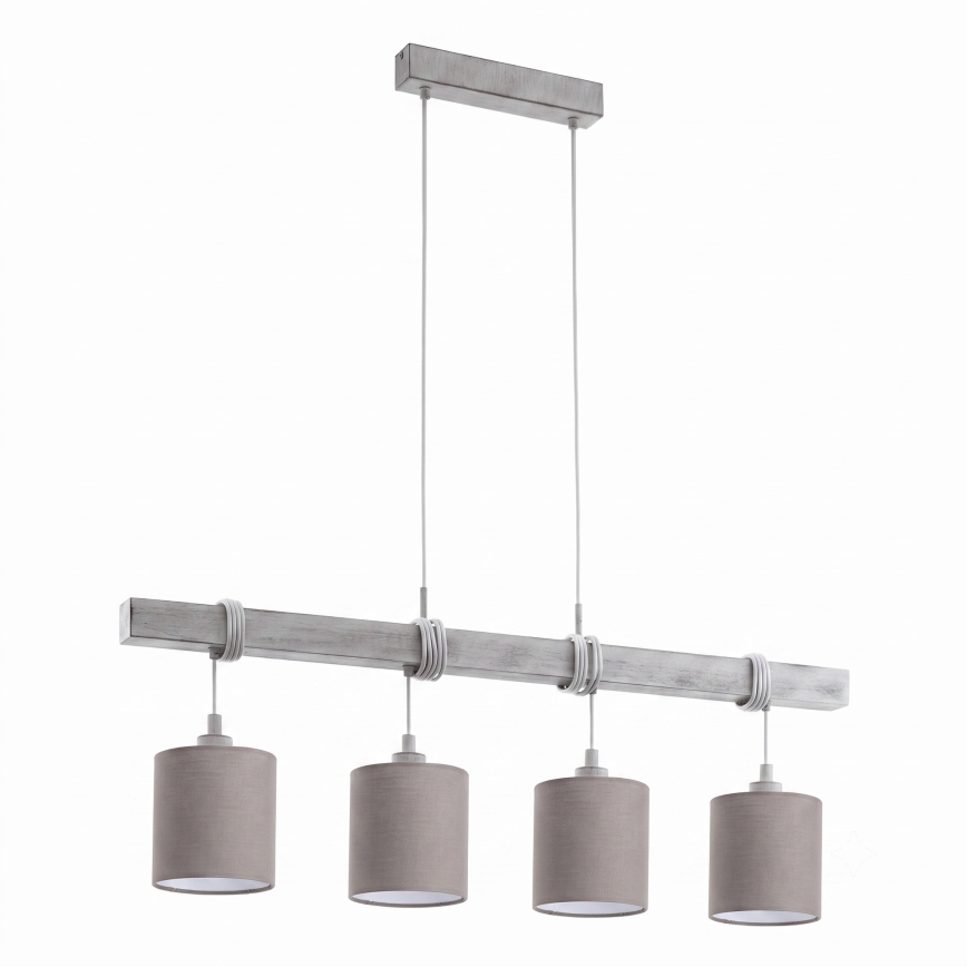 Brilagi - LED-hanglamp aan kabel NUBILA 4xE27/60W/230V grijs/antraciet